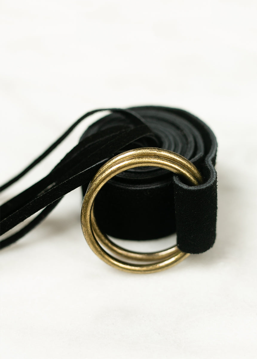 Sara Leather Belt in Black