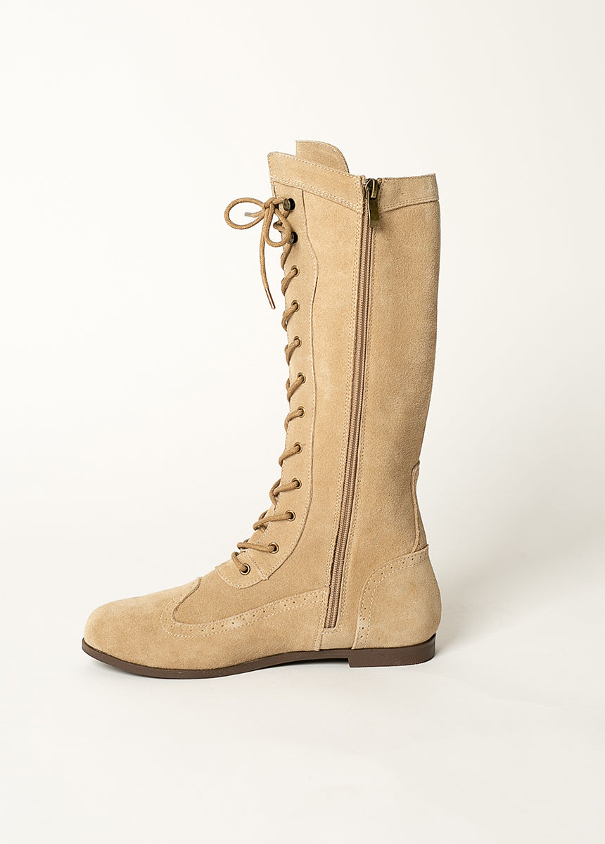 Aelin Leather Boot in Distressed Tan