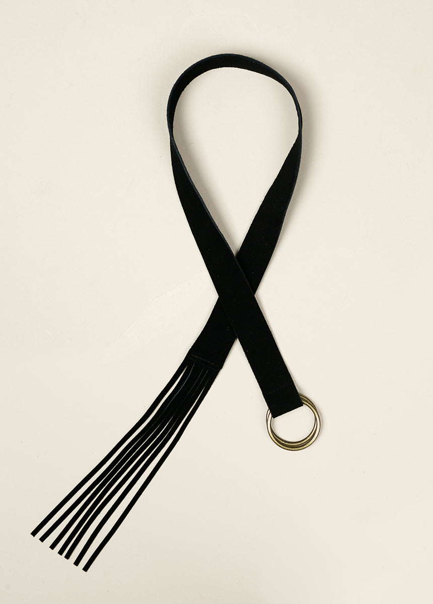 Kailey Leather Belt in Black