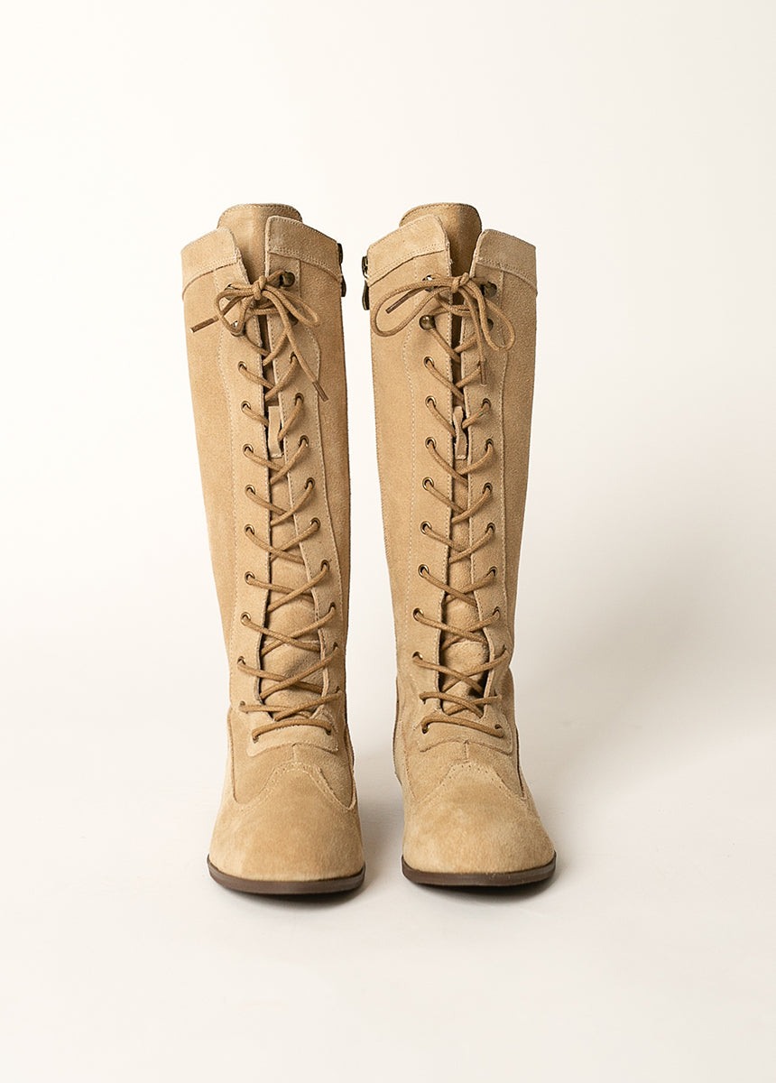 Aelin Leather Boot in Distressed Tan