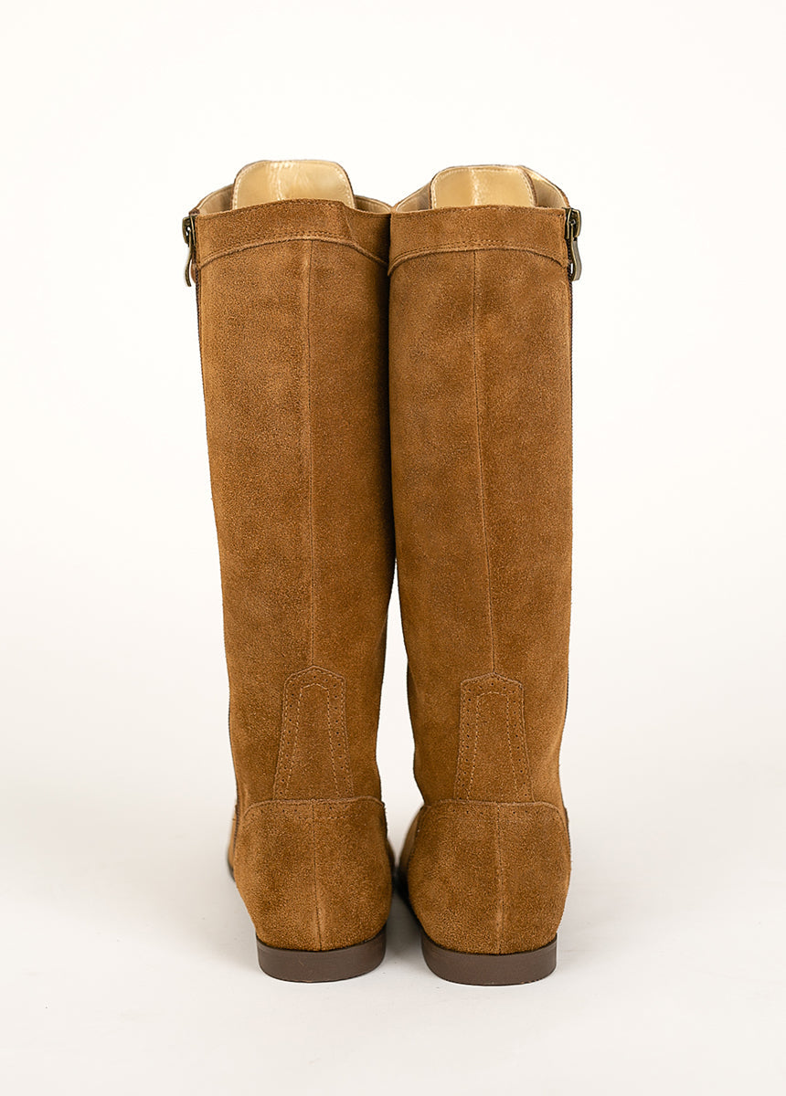 Aelin Leather Boot in Distressed Nutmeg