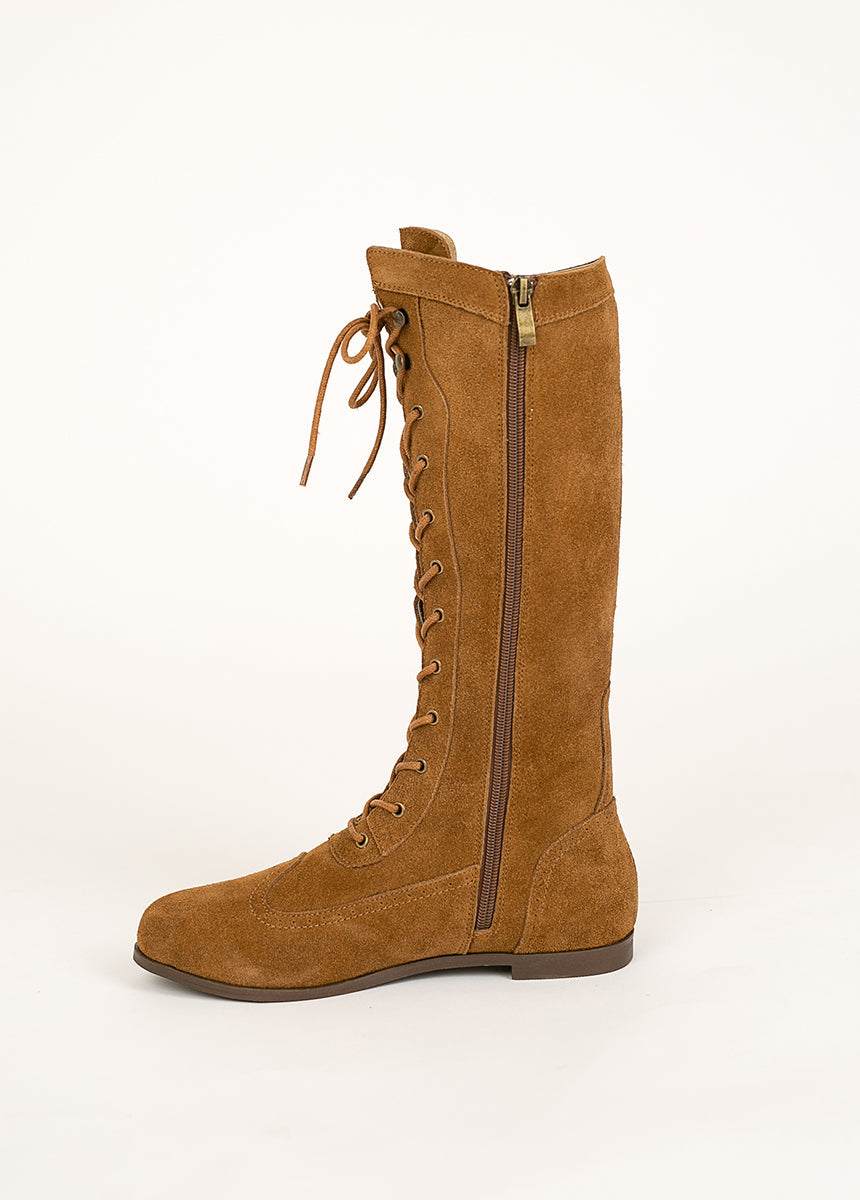 Aelin Leather Boot in Distressed Nutmeg