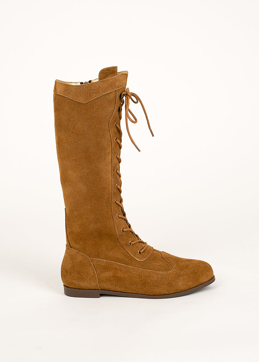 Aelin Leather Boot in Distressed Nutmeg