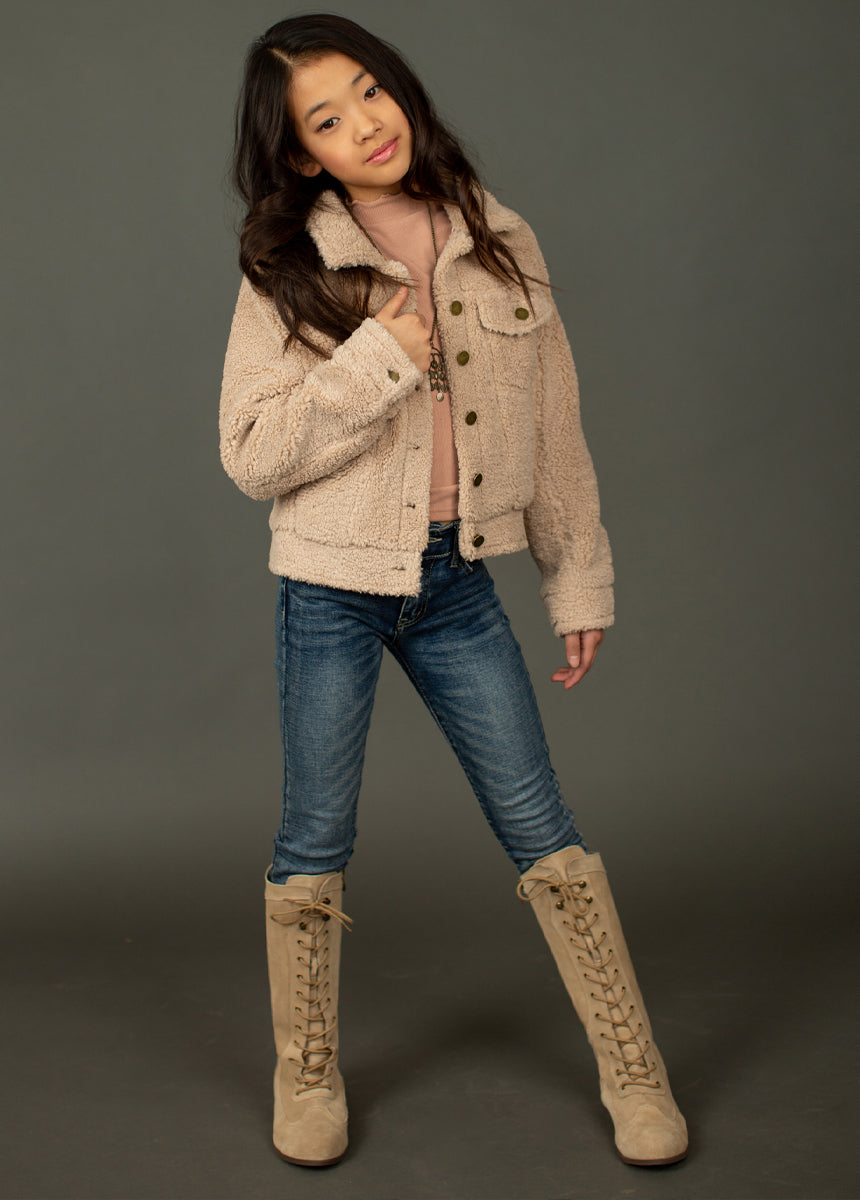 Aelin Leather Boot in Distressed Tan