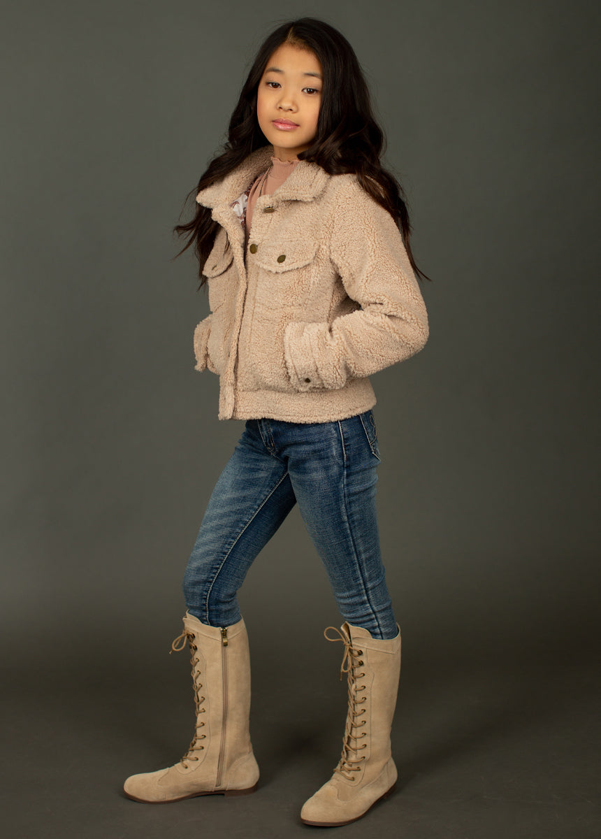 Aelin Leather Boot in Distressed Tan