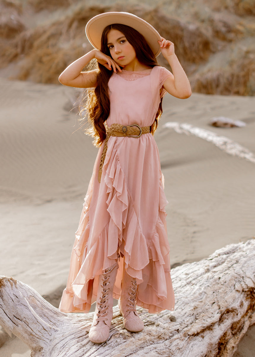 Belleann Dress in Desert Shell