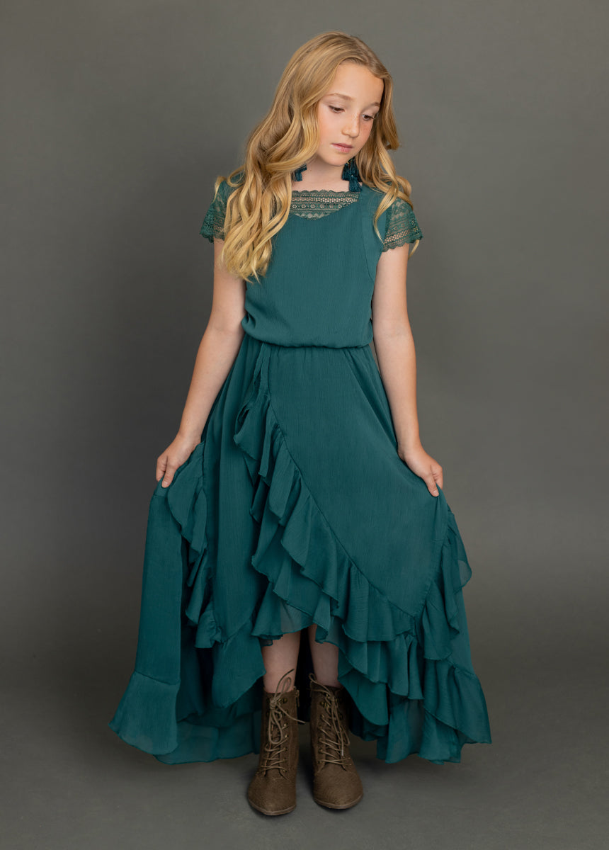 Belleann Dress in Peacock