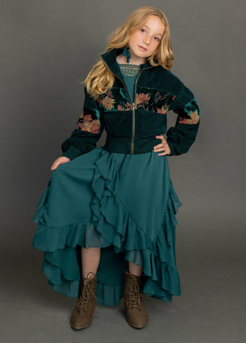 Belleann Dress in Peacock