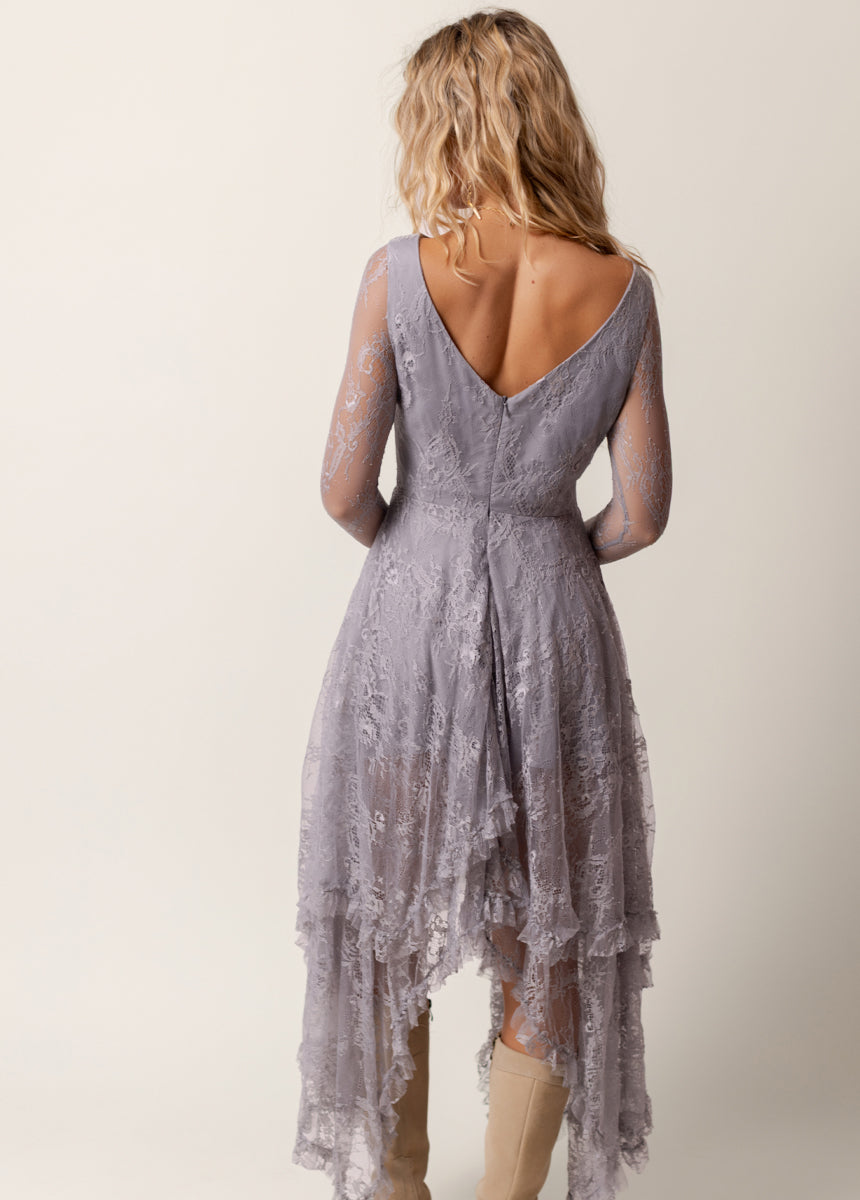 Bennett Dress in Blue Fog