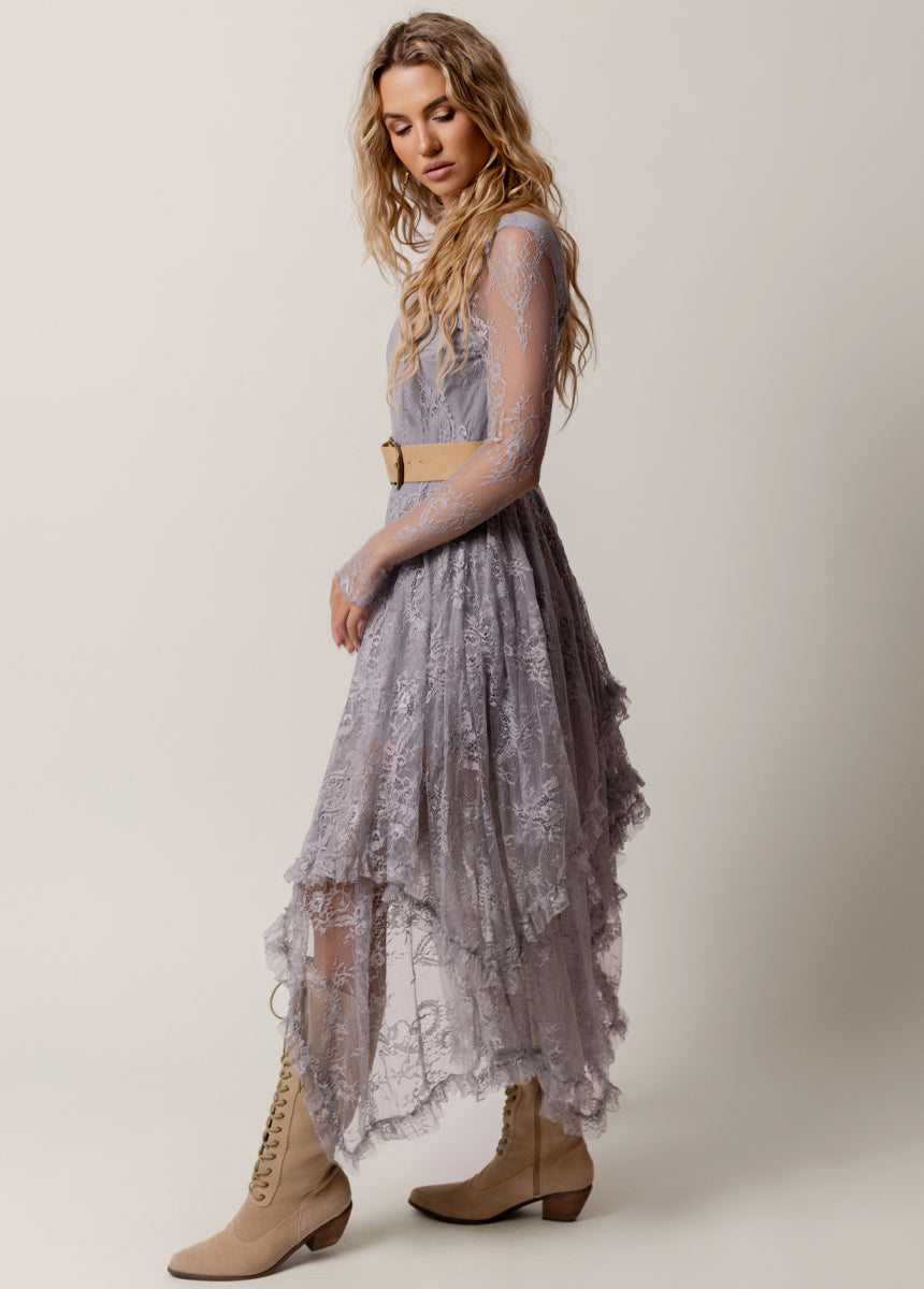 Bennett Dress in Blue Fog