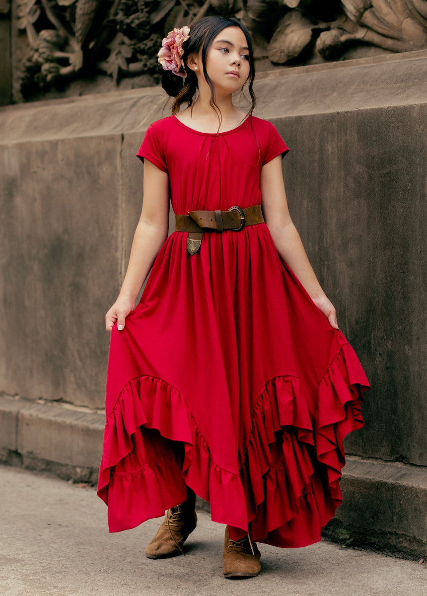 Braelyn Dress in Scarlet