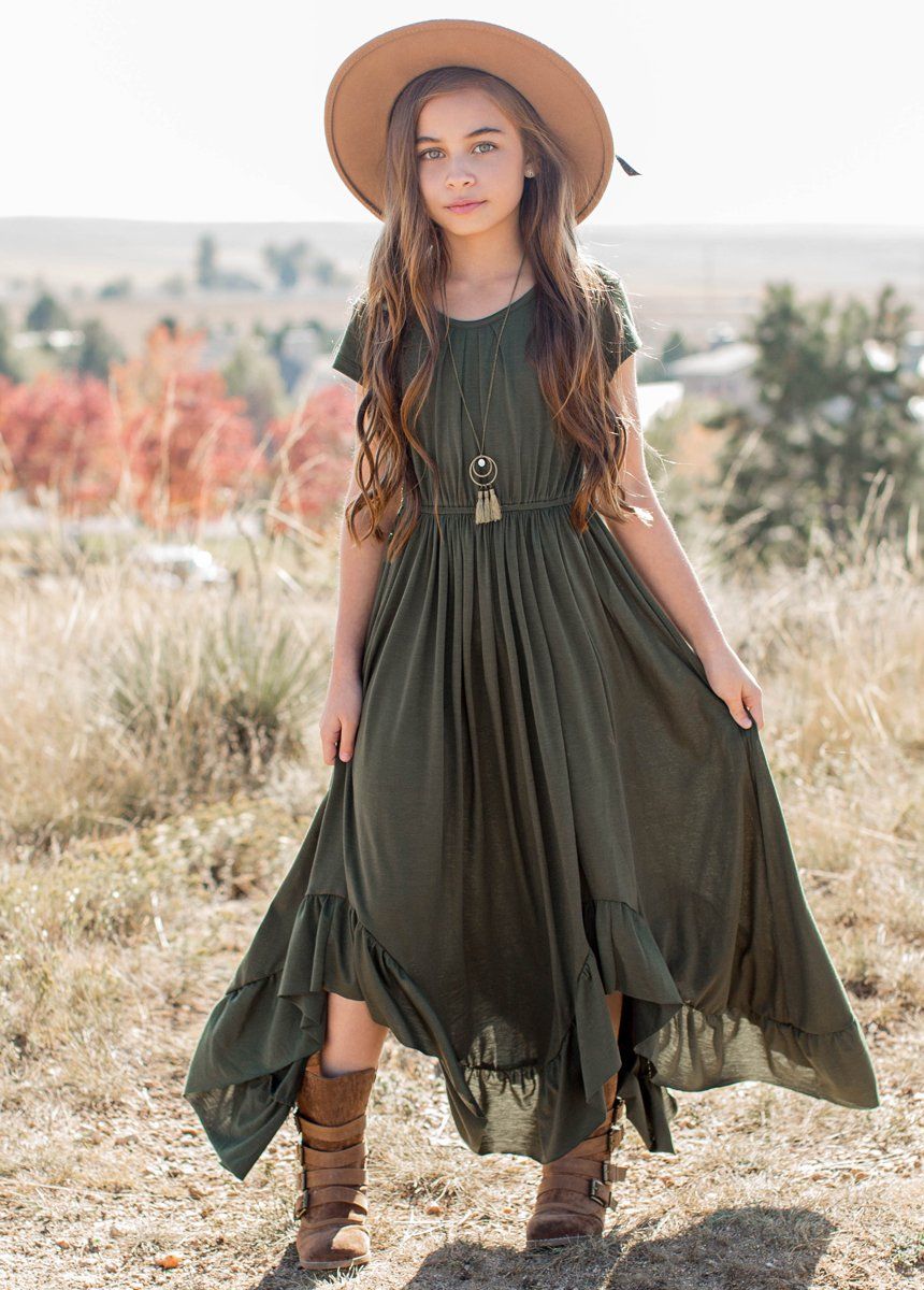 Braelyn Dress in Olive