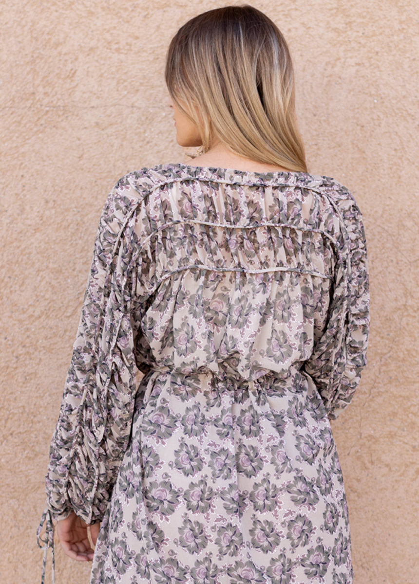 Brandy Duster in Taupe Floral