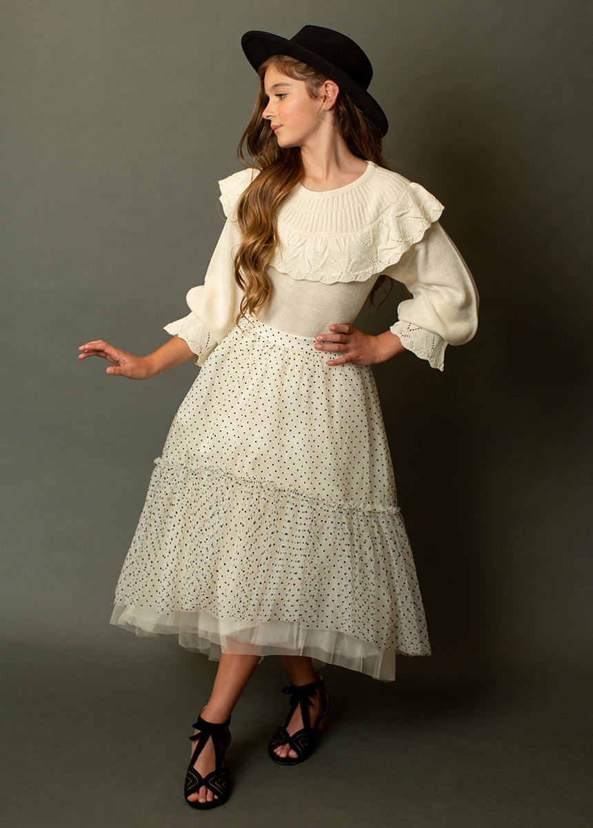 Ariel Sweater in Heather Cream & Oat