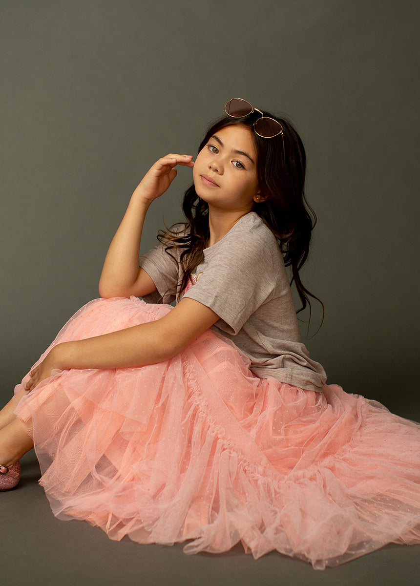 Brigitte Skirt in Pink Dot