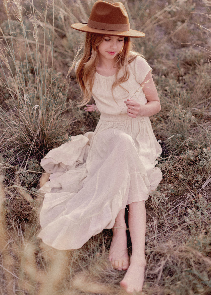 Briley Dress in Ecru