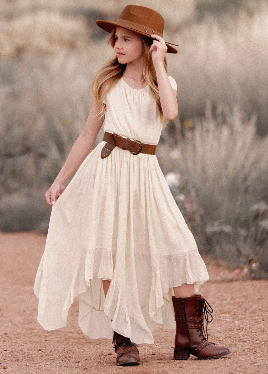 Briley Dress in Ecru