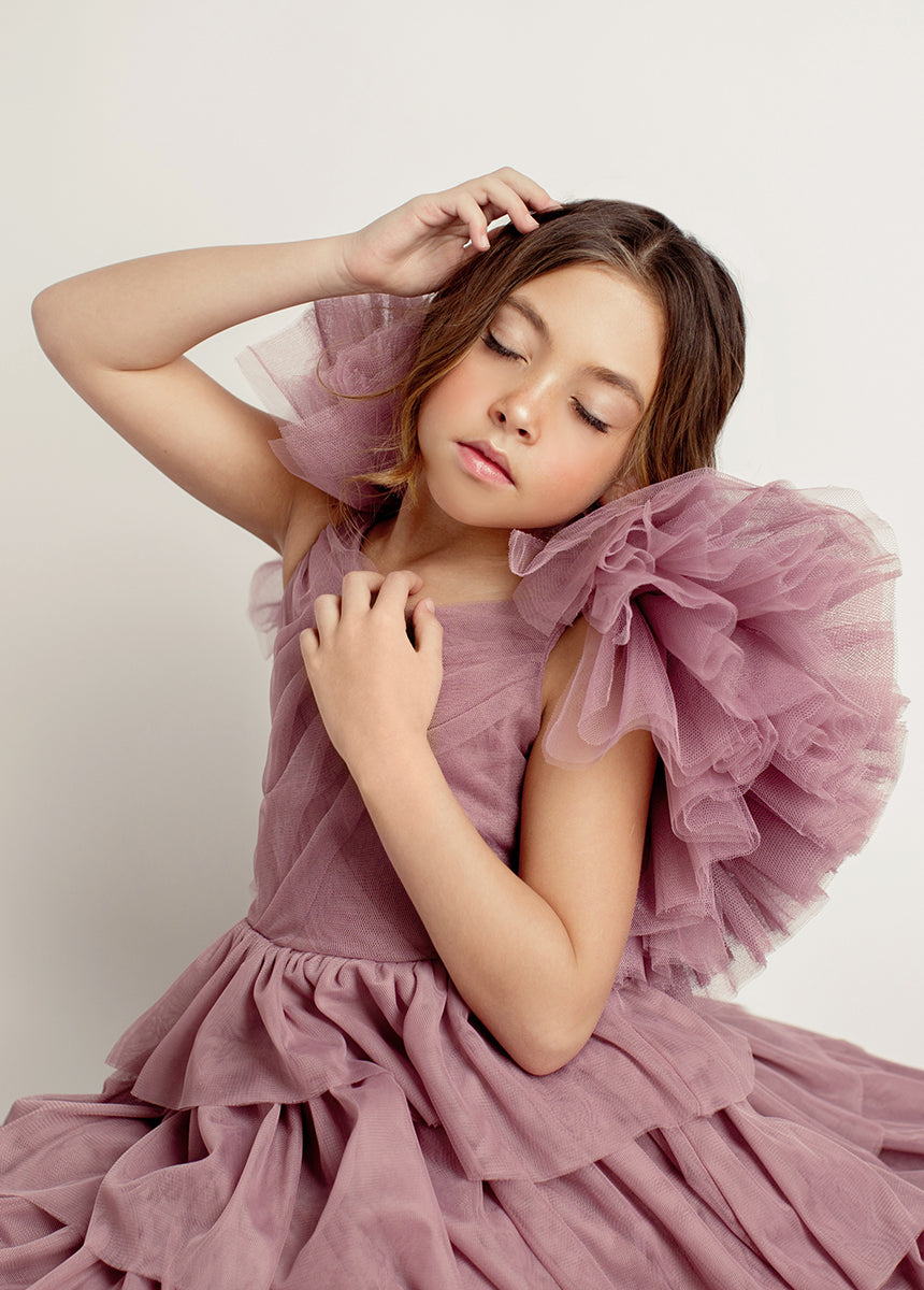 Briony Impact Dress in Orchid