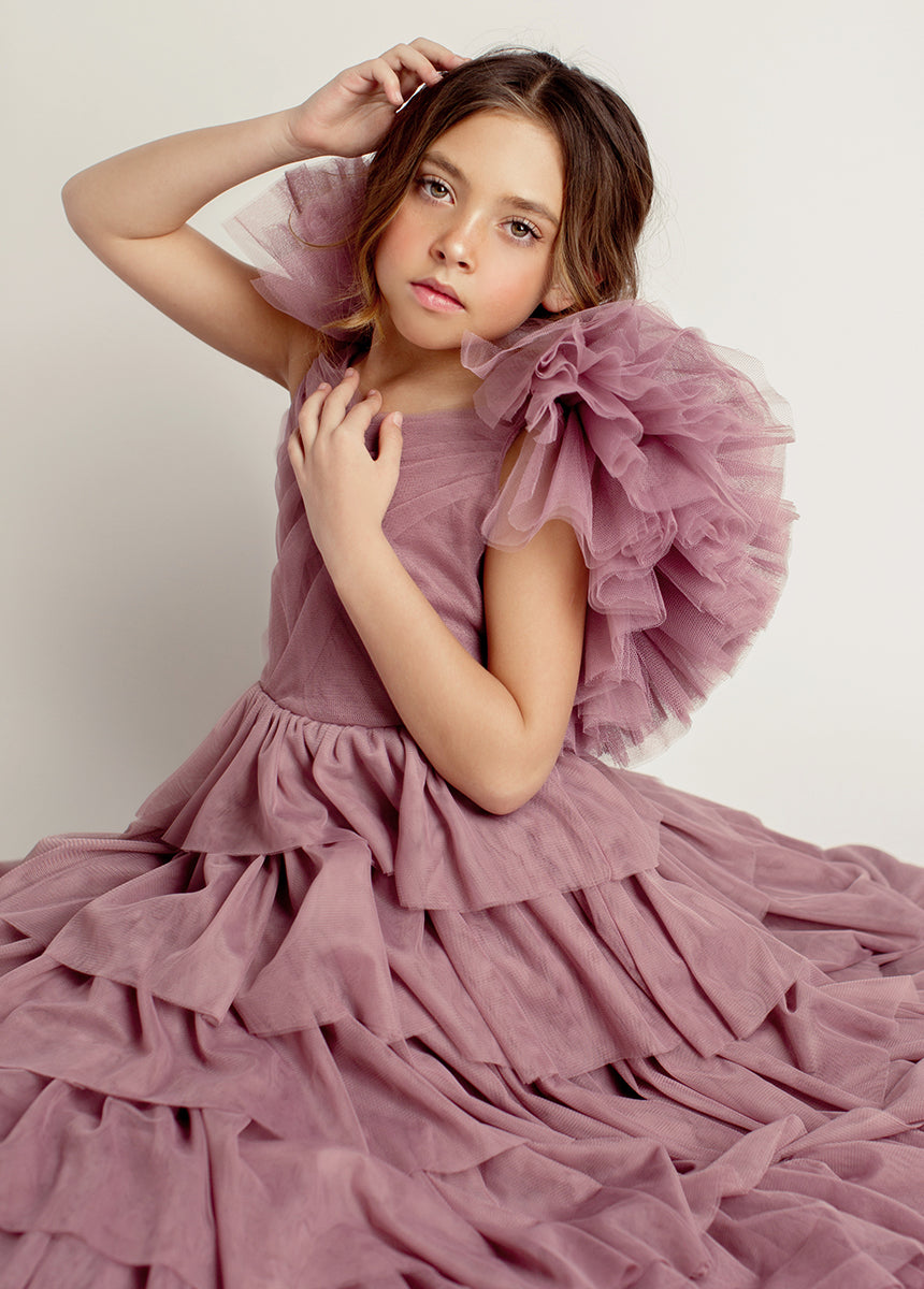 Briony Impact Dress in Orchid