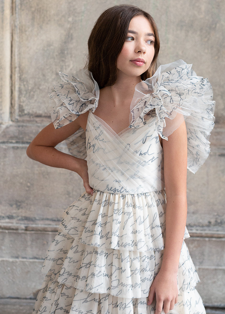 Briony Impact Dress in Script