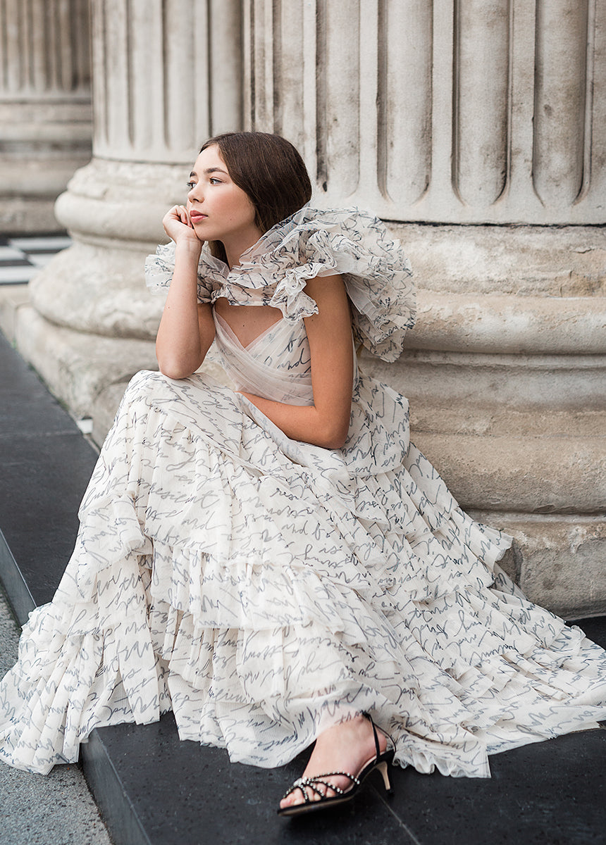 Briony Impact Dress in Script