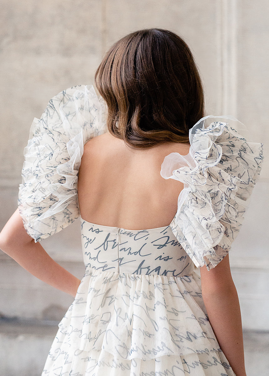 Briony Impact Dress in Script