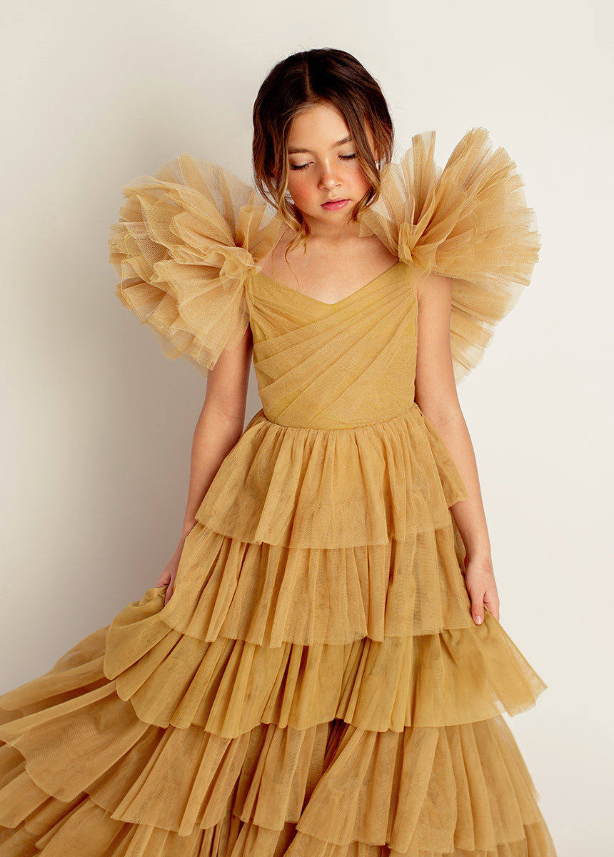 Briony Impact Dress in Butterscotch
