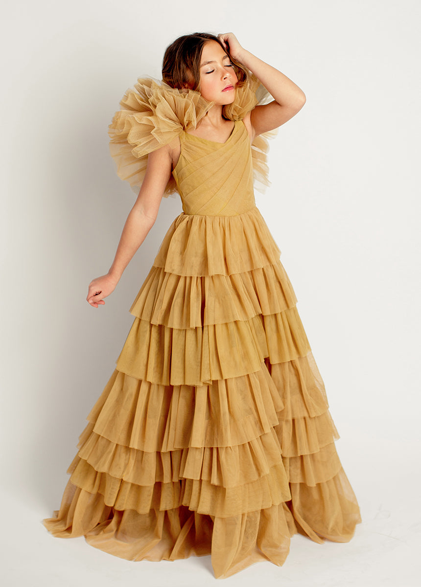Briony Impact Dress in Butterscotch
