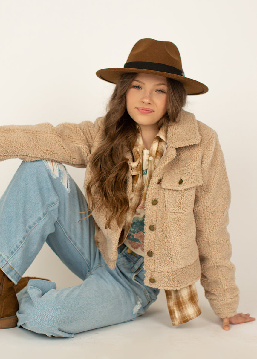 Taylor Top in Ochre Plaid