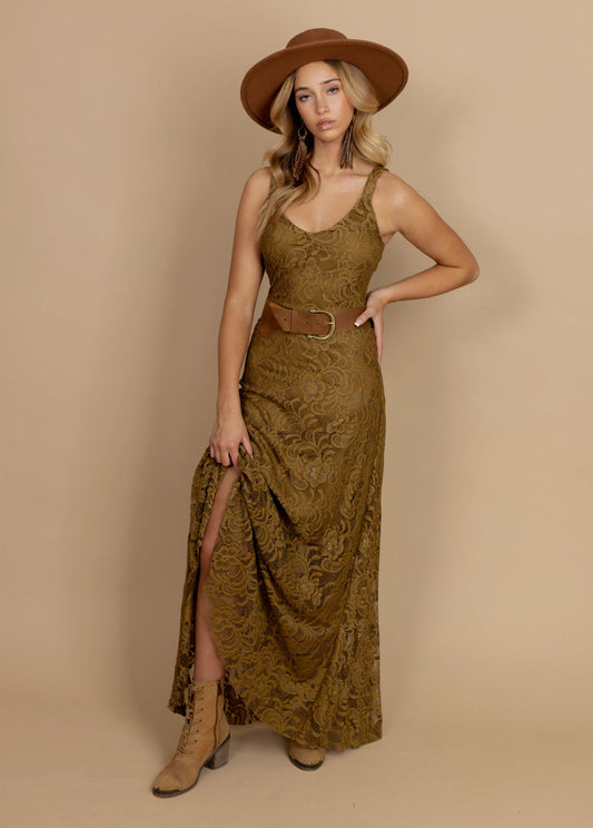 Carmel Slip Dress in Bistre