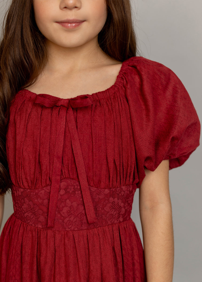 Casidy Dress in Crimson