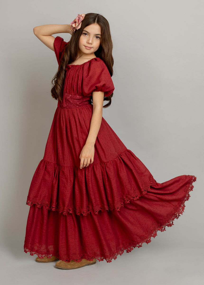 Casidy Dress in Crimson