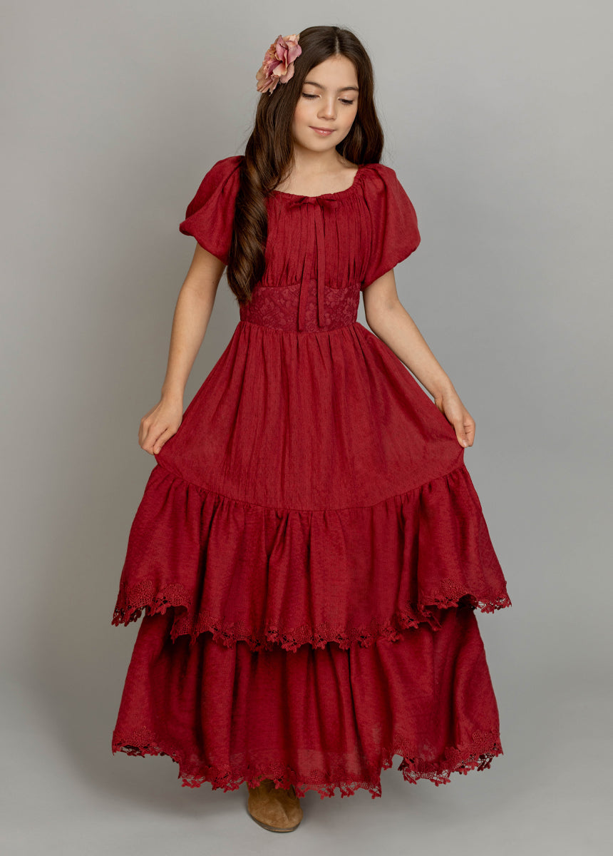 Casidy Dress in Crimson