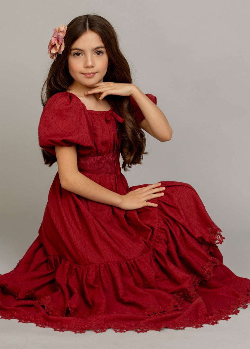 Casidy Dress in Crimson