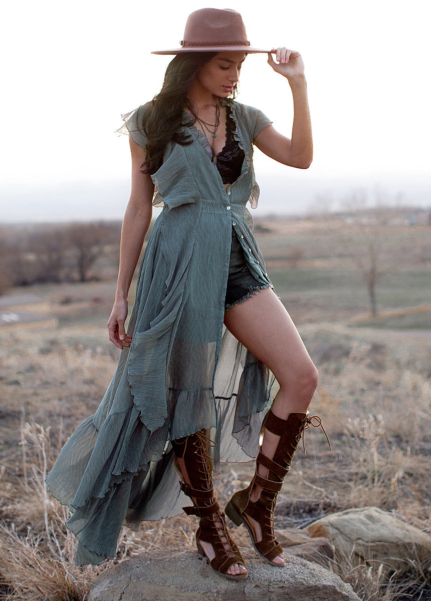 Cass Dress in Island Sage