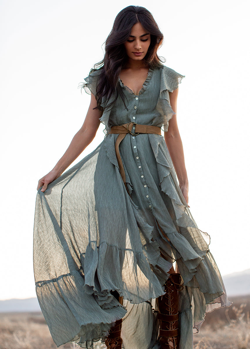 Cass Dress in Island Sage