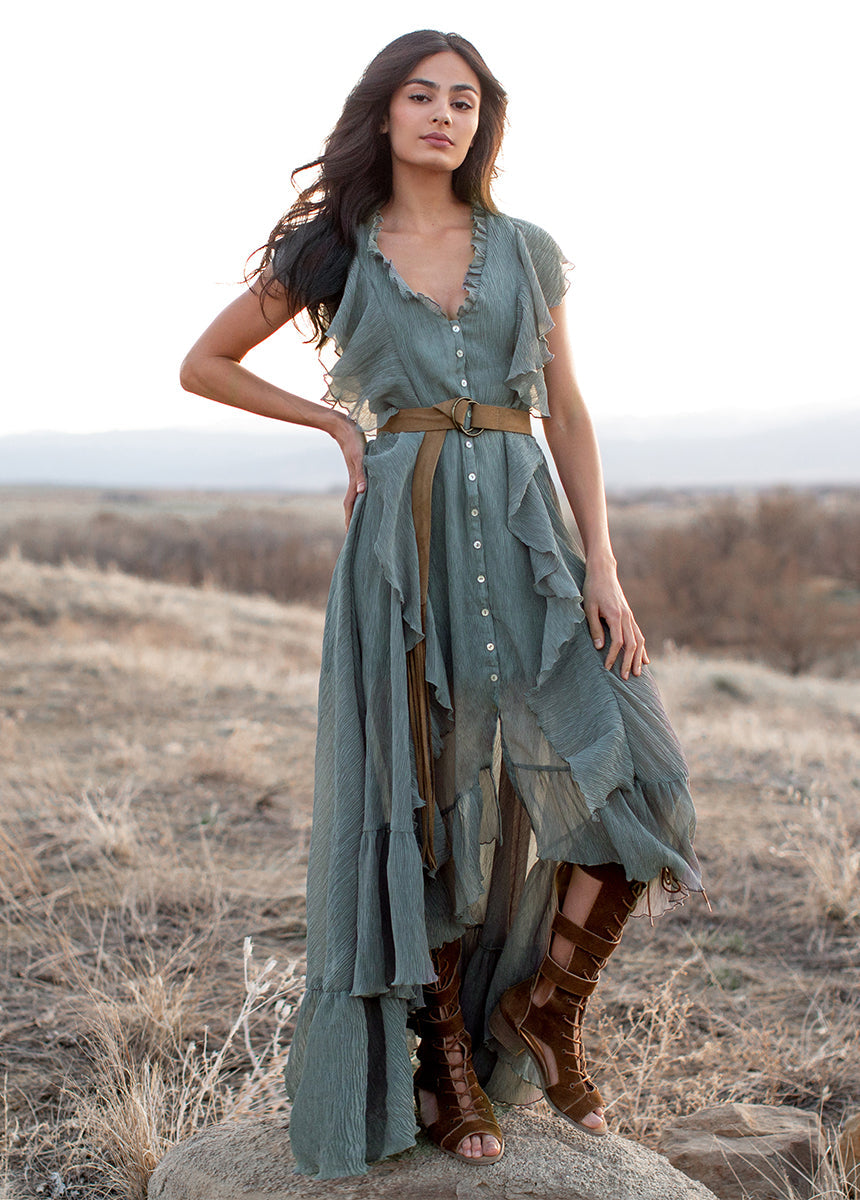 Cass Dress in Island Sage