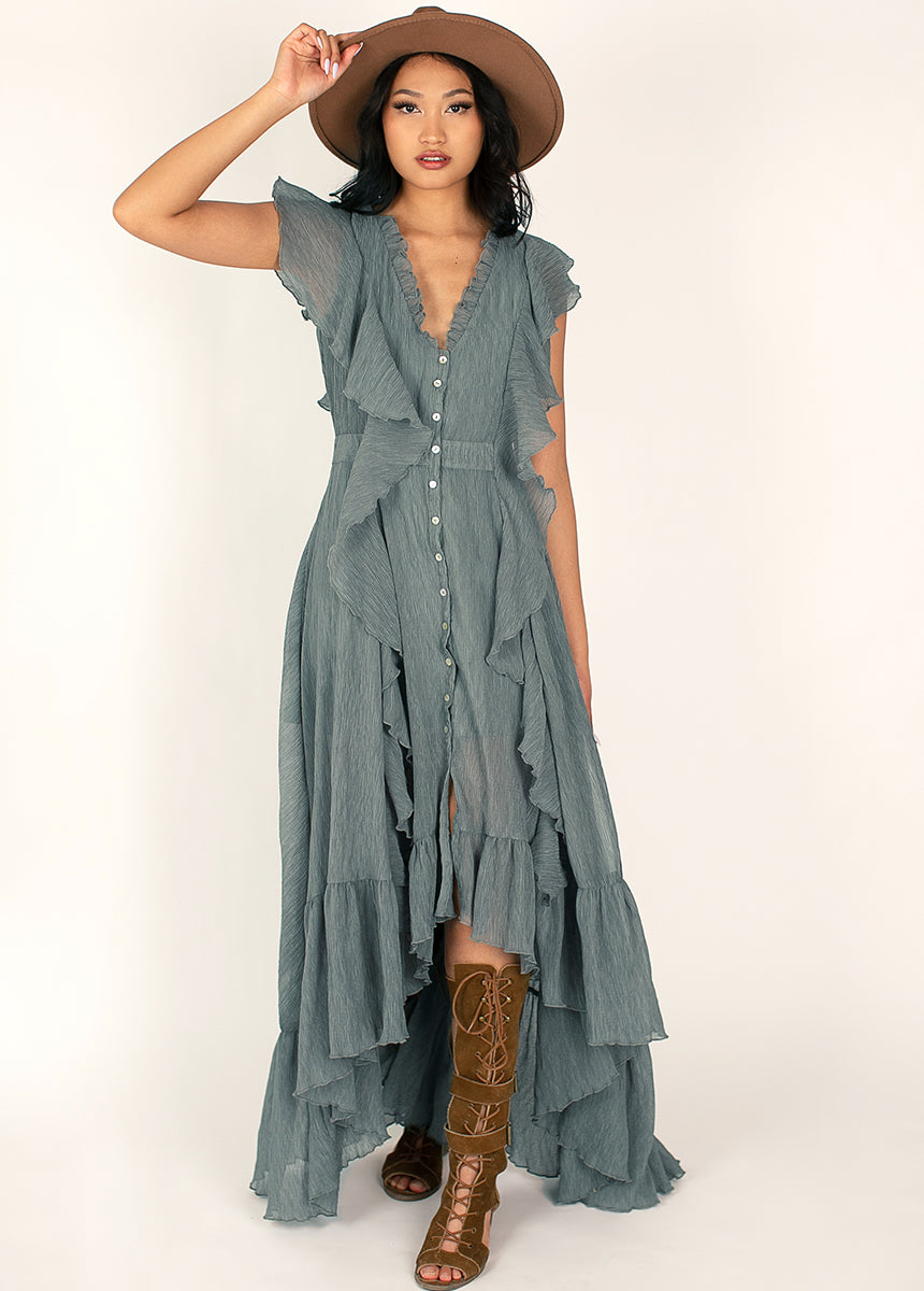 Cass Dress in Island Sage