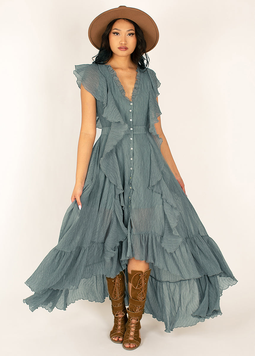 Cass Dress in Island Sage