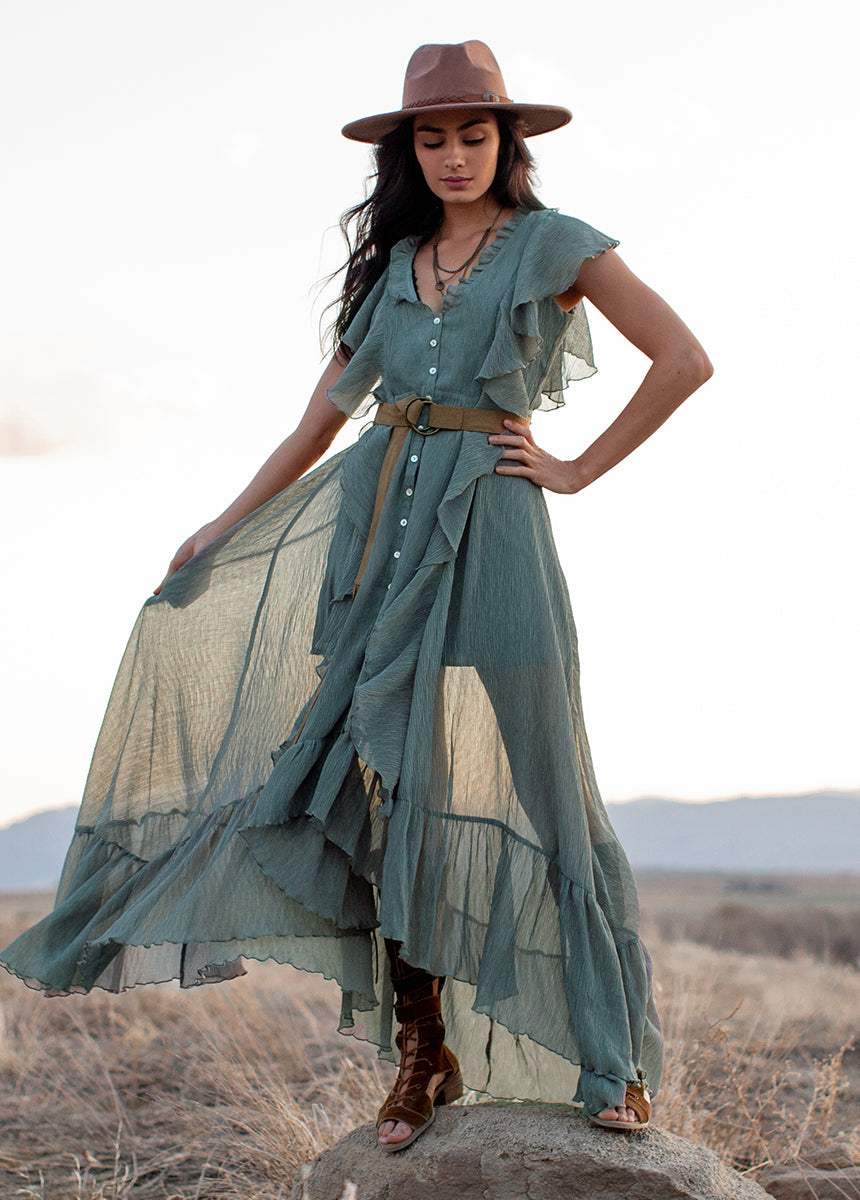 Cass Dress in Island Sage