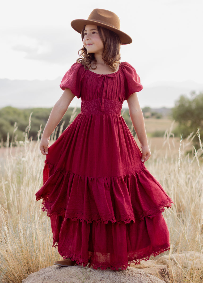 Casidy Dress in Crimson
