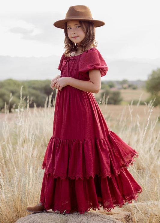Casidy Dress in Crimson