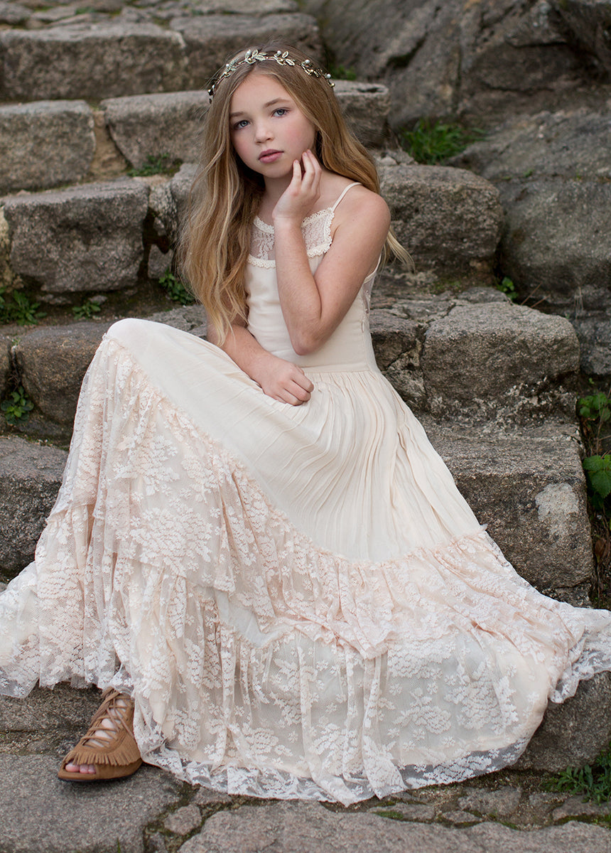 Catrin Dress in Ecru