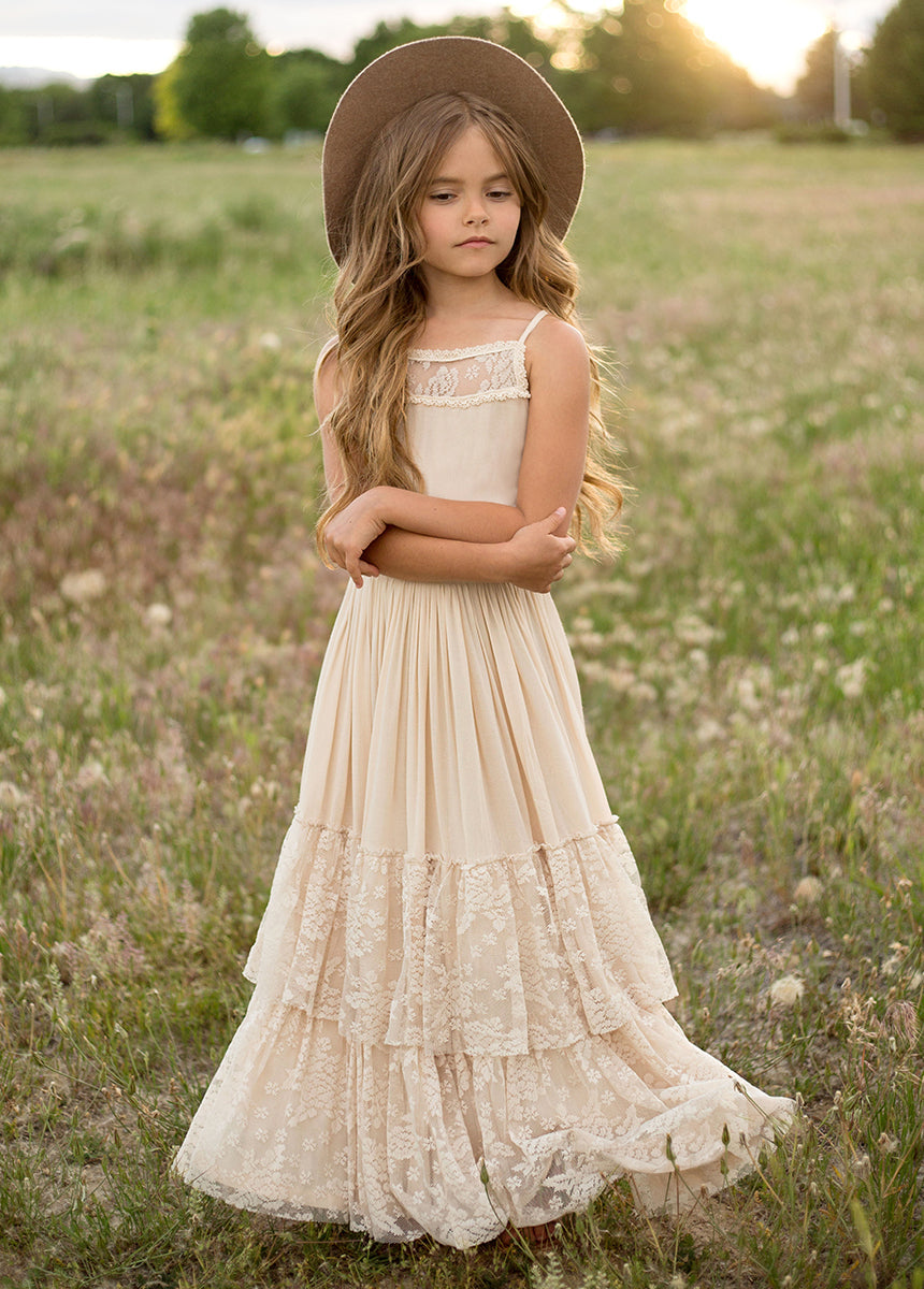 Catrin Dress in Ecru