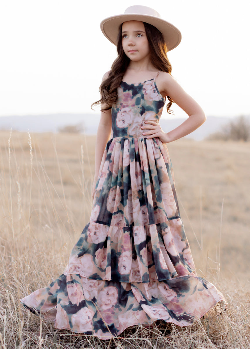 Catrin Dress in Cool Watercolor