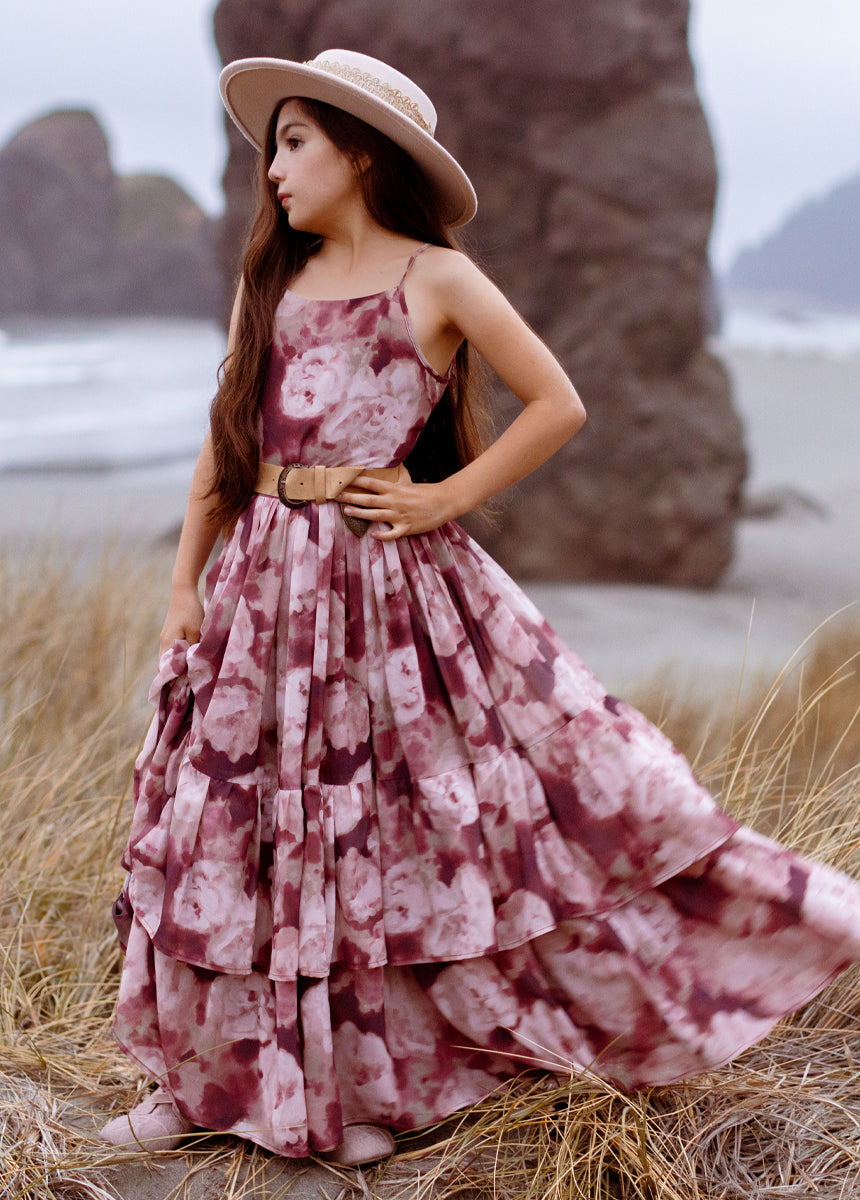 Catrin Dress in Warm Watercolor