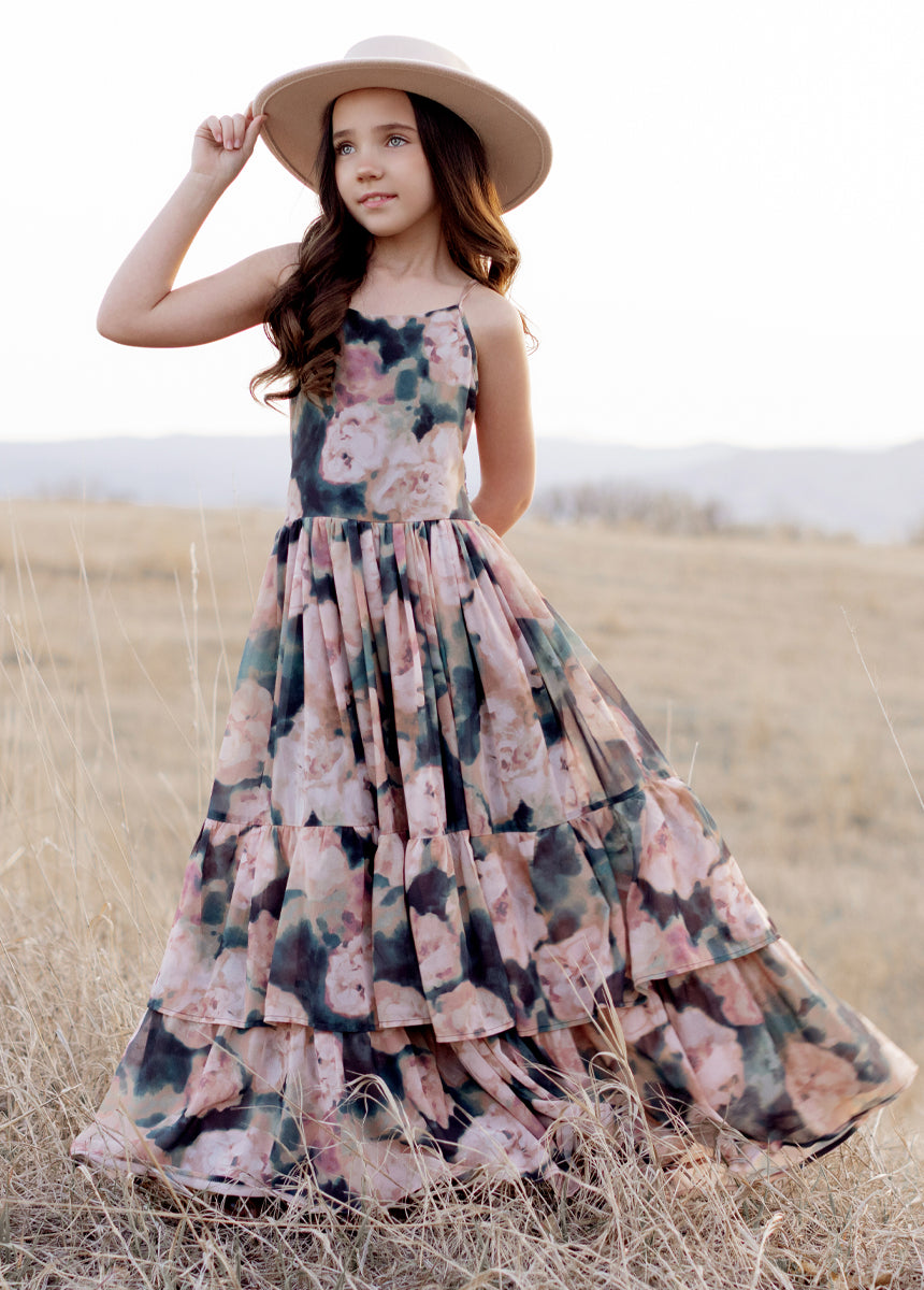 Catrin Dress in Cool Watercolor