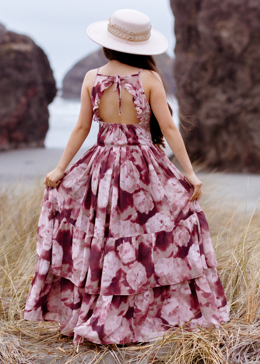 Catrin Dress in Warm Watercolor