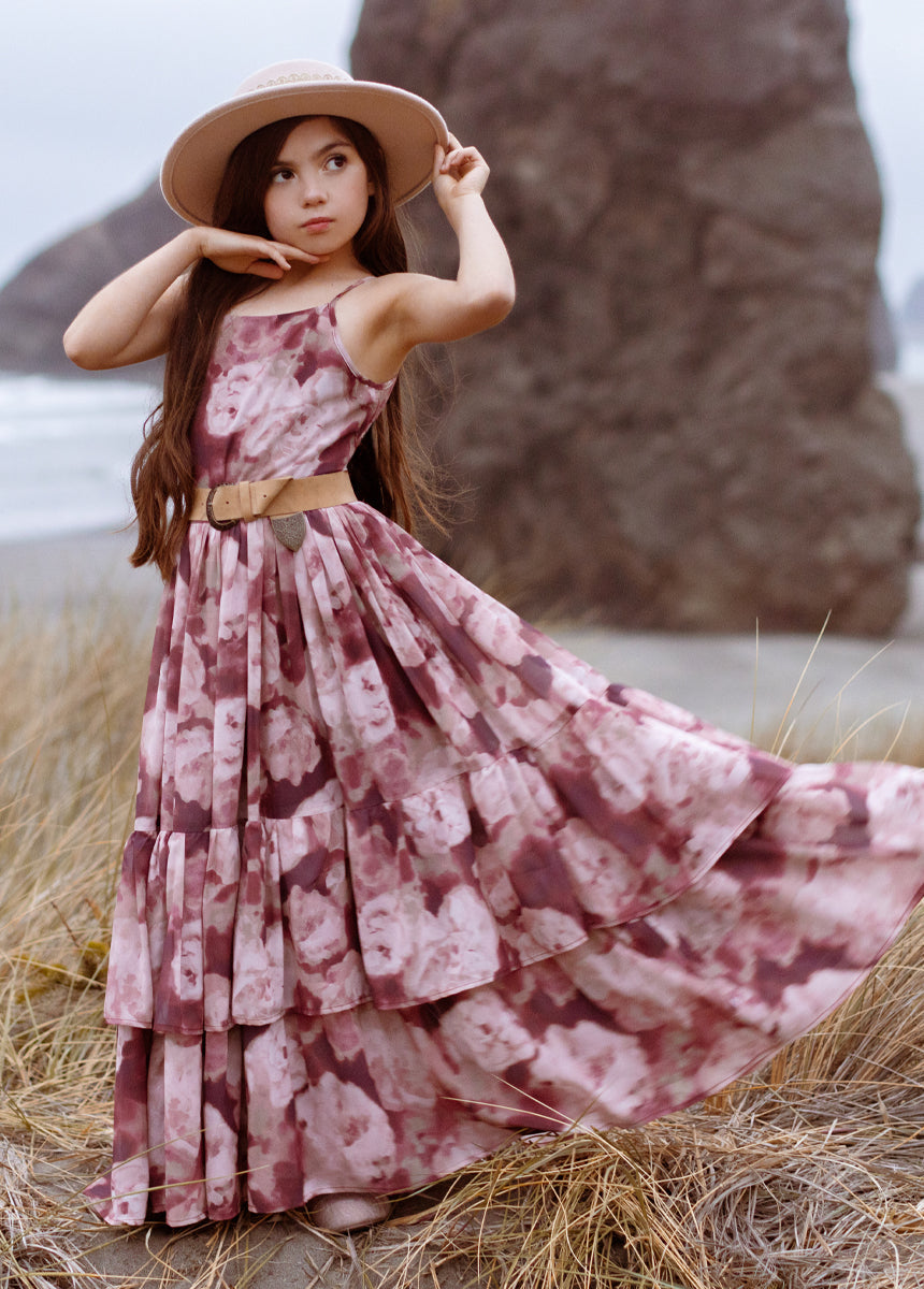 Catrin Dress in Warm Watercolor