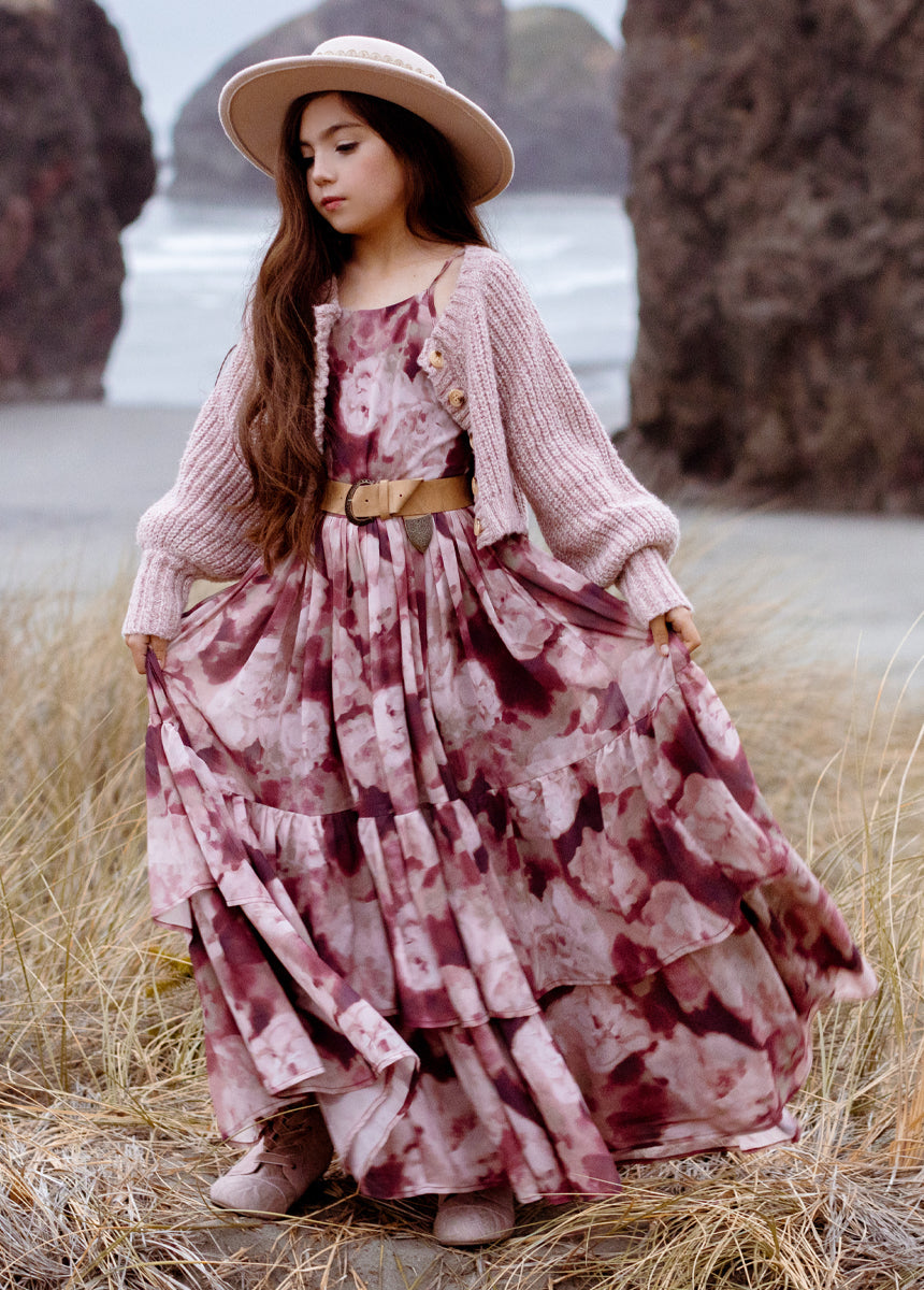 Catrin Dress in Warm Watercolor